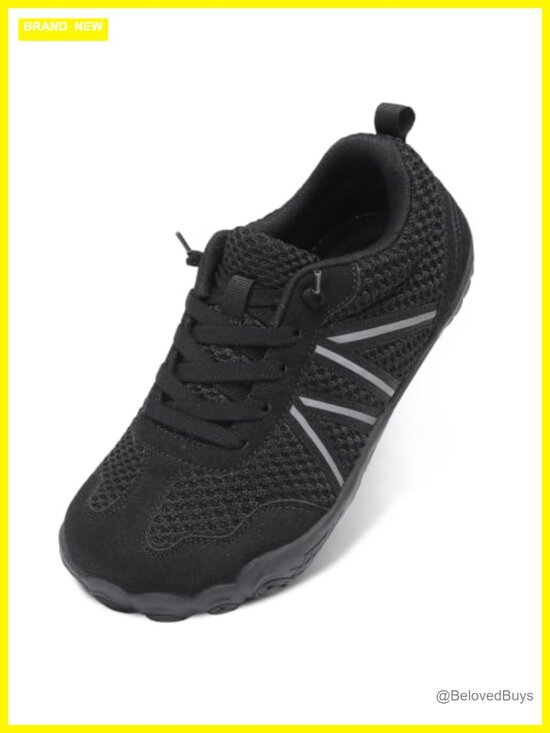 Shoes - Women's Wide Toe Box Barefoot Trail Running Shoes Breathable Mesh Athletic
